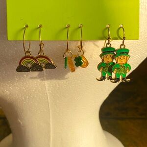 Whimsical St Patricks Day Earring Set